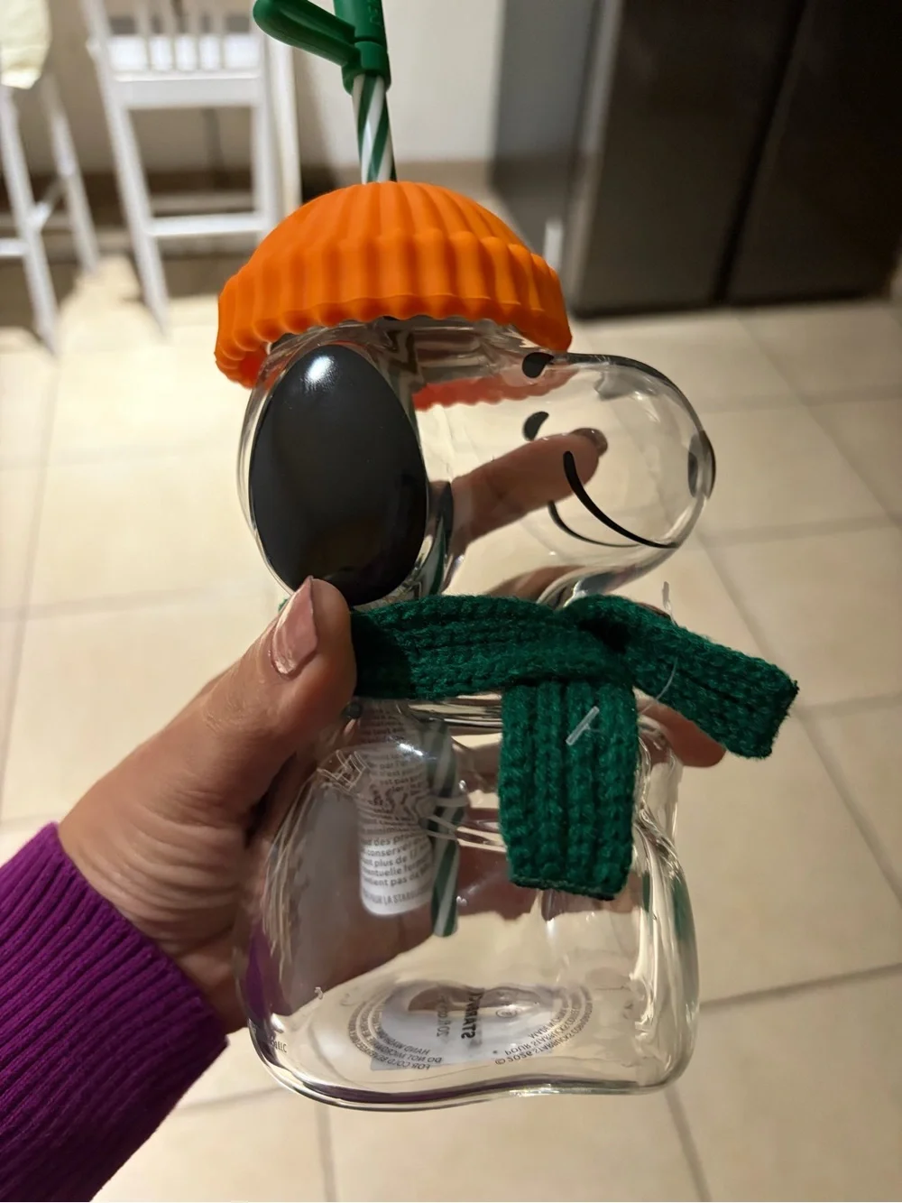 Starbucks clear snowman